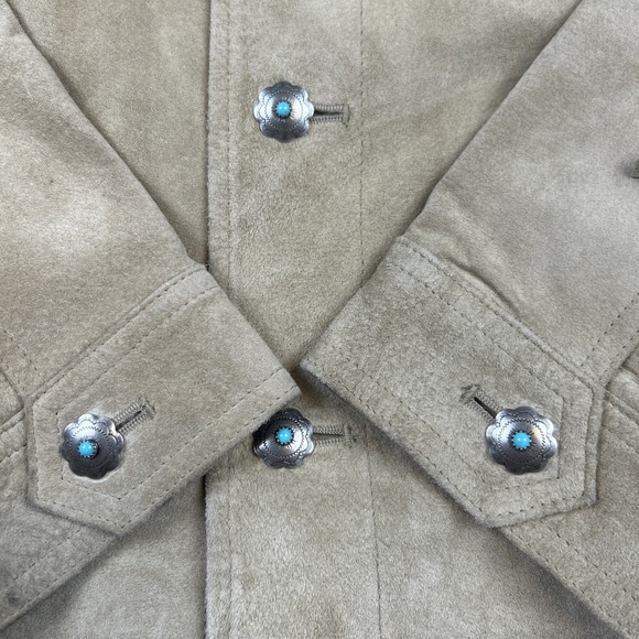 Polo Ralph Lauren Suede Fringe Jacket Leather Western Concho Authentic Dry Goods - Picture 5 of 16